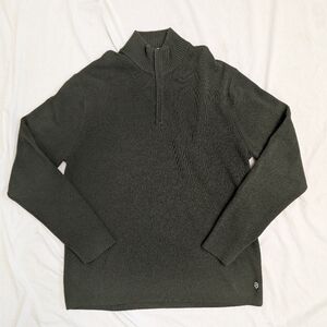 Victorinox Dark Green Wool Quarter Zip Sweater Men's XXL